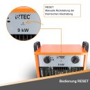 BTEC Elektroheizer 9 kW, 16A Heizlüfter, Bauheizer