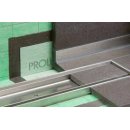 PROCHANNEL Fliesenmulde und Designrost Steel, gebürstet, Edelstahl V2A