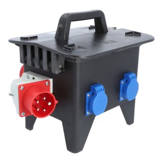 Mobilverteiler, Stromverteiler RIED Model 2, 400V 2x CEE 16A, 3x Schuko IP44 Vollgummiverteiler