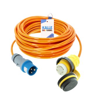 Kalle Landanschlusskabel CEE 230V 16A 2,5mm² Marinco Extreme Signal Orange IP44