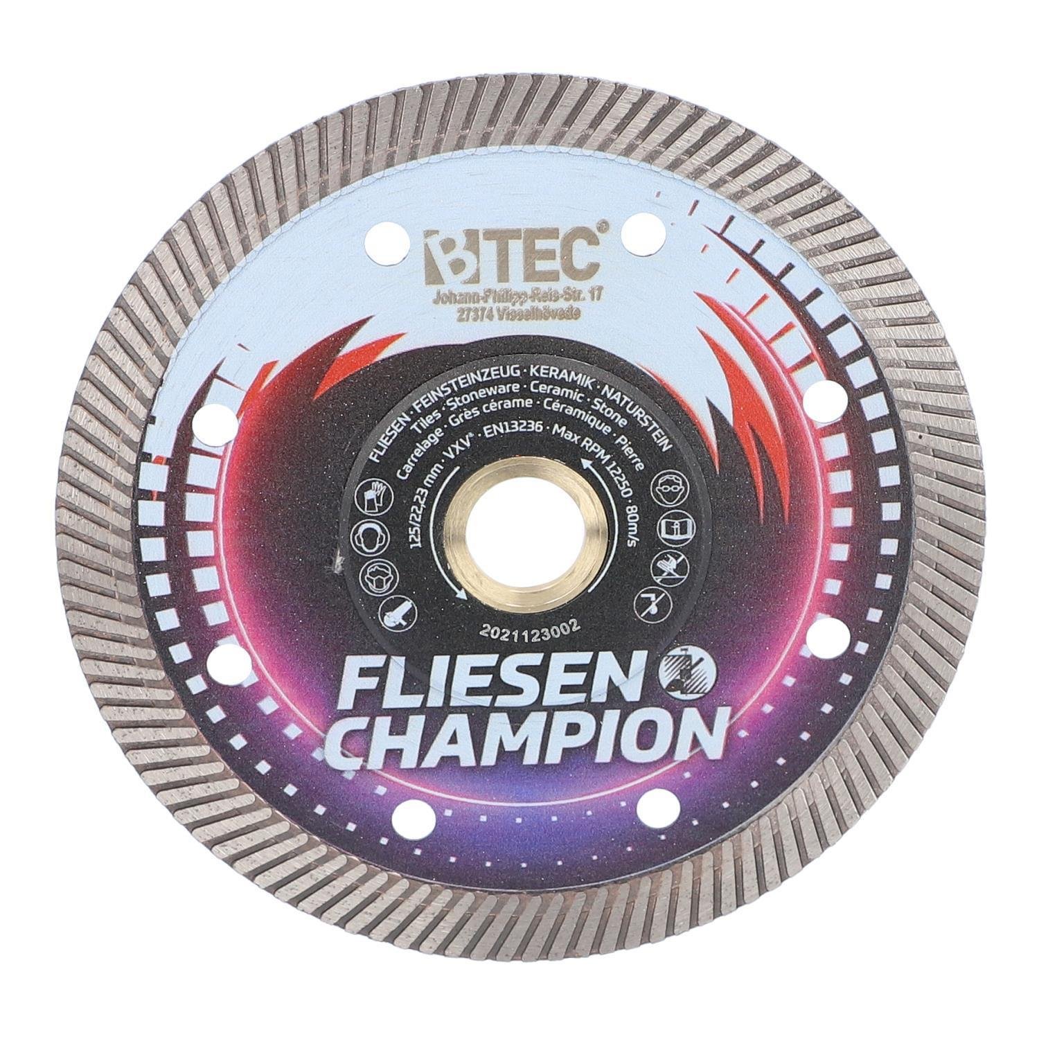 PRODIAMANT PRO-Complete Diamant Fliesenscheibe 115mm x 22,23 mm für Fliesen, Feinsteinzeug, Keramik, Naturstein – Sandwichsegment 25mm
