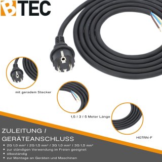 Produktbild von Marten® 13A Stecker Auf 4-fach Verteiler – 1,5 Mm² H07RN-F Gummikabel, UK-Qualität
