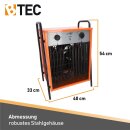 BTEC Elektroheizer 22 kW, 32A Heizlüfter, Bauheizer B-WARE