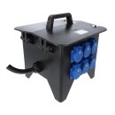 Mobilverteiler, Stromverteiler SPITZ Model 7, 400V 32A, 1x CEE 32A, 1x CEE 16A 12x Schuko IP54 mit FI-Schalter Vollgummiverteiler