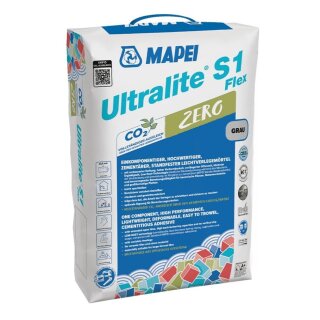 MAPEI® ULTRALITE C2TE S1 FLEX (LD) ZERO GRAU 15 kg Fliesenkleber Fliesenverlegemörtel Leichtverlegemörtel Flex-Kleber Zum Ansetzen und Verlegen nahezu aller Arten und Formate von keramischen Fliesen und Platten
