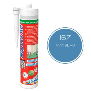 MAPEI® MAPESIL AC 1-Komponenten Fugen-Silikon 167 avioblau 310 ml zum Abdichten mit BioBlock® ANTISCHIMMEL