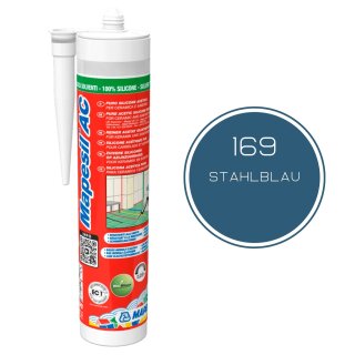 MAPEI® MAPESIL AC 1-Komponenten Fugen-Silikon 169 stahlblau 310 ml zum Abdichten mit BioBlock® ANTISCHIMMEL