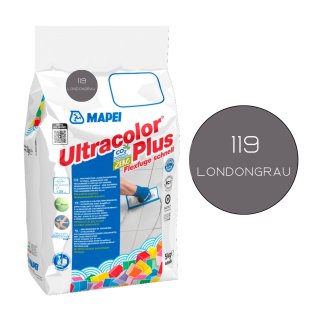 MAPEI® ULTRACOLOR PLUS Fugenmörtel 119 londongrau 5 kg Flexfuge ohne Ausblühen schnell trocknend