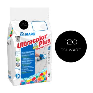 MAPEI® ULTRACOLOR PLUS Fugenmörtel 120 schwarz 5 kg Flexfuge ohne Ausblühen schnell trocknend