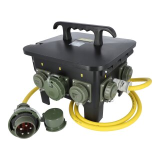 Stromverteiler 1x CEE Stecker 32A + 6x SCHUKO + 2x CEE Kupplung 16A + 1x CEE Kupplung 32A 230V 400V 32A Mobilverteiler Katastrophenschutz Bund & THW Mennekes EVERGUM 7529124