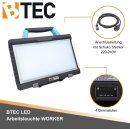 BTEC Worker Multi Akku 50 Watt Arbeitsleuchte IP54 LED Baustrahler Arbeitslampe Bauleuchte Werkstattlampe Baustellenlampe LED mit Anschlussleitung - OHNE AKKU