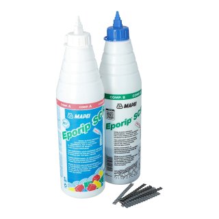 MAPEI® EPORIP SCR Silikat-Gießharz 2K 300 ml + Wellenverbinder Reparaturharz Rissharz Rissbrücke