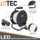 LED Strip Kabeltrommel Lichtschlauch 15 Meter IP54 135W 15000lm
