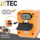 BTEC Kreuzlinienlaser grün 15 m, selbstnivellierend, IP55 – Linienlaser für Innenausbau, Fliesen & Boden mit 1/4" Stativgewinde, inkl. Tasche & 2x AA-Batterien