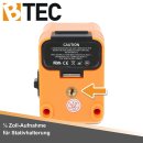 BTEC Kreuzlinienlaser grün 15 m, selbstnivellierend, IP55 – Linienlaser für Innenausbau, Fliesen & Boden mit 1/4" Stativgewinde, inkl. Tasche & 2x AA-Batterien