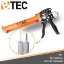 BTEC Profi Silikonpistole mit Dosierhebel – Robuster Eisenrahmen & Nylon-Handgriff - für Kartuschen mit 310 ml Inhalt