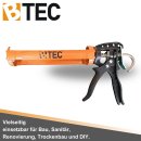 BTEC Profi Silikonpistole mit Dosierhebel – Robuster Eisenrahmen & Nylon-Handgriff - für Kartuschen mit 310 ml Inhalt