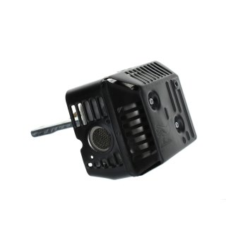 Auspuff / Schalldämpfer mit Zusatzstrebe passend für BAMATO-Maschinen mit Loncin G200F (4.8KW) Motor z.B.: MTR300, MTR300R, MTS300RH, R100, R135RV, HACK-100, V85G, BPT-960
