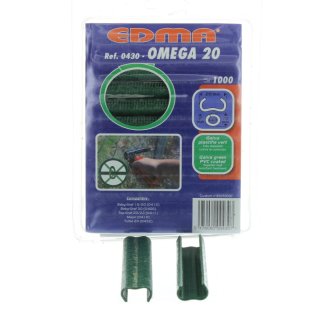Krampen Omega Größe 20 für Drahtzaun-Verbindungszange 1000 Stück verzinkt/kunstoffbeschichtet/grün