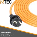 PUR Anschlusskabel Gerätekabel Zuleitung H07BQ-F 2G / 3G 3-5 Meter Länge ORANGE