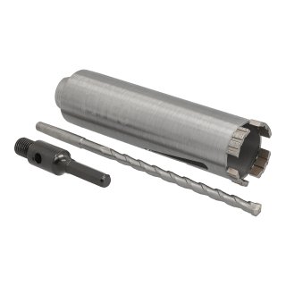 Diamant Bohrkrone Nutzlänge 180 mm Ø 52 mm 6-kant Adapter kurz mit Zentrierbohrer