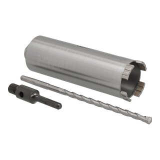 Diamant Bohrkrone Nutzlänge 180 mm Ø 62 mm SDS plus Adapter kurz mit Zentrierbohrer