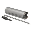 Diamant Bohrkrone Nutzlänge 180 mm Ø 62 mm SDS plus Adapter kurz mit Zentrierbohrer