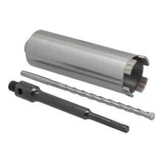 Diamant Bohrkrone Nutzlänge 180 mm Ø 62 mm SDS plus Adapter lang mit Zentrierbohrer