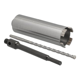 Diamant Bohrkrone Nutzlänge 180 mm Ø 62 mm 6-kant Adapter lang mit Zentrierbohrer