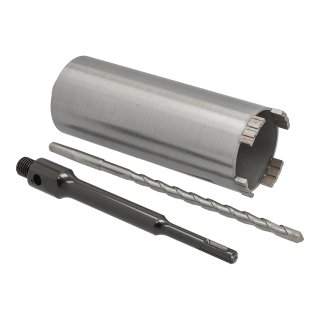 Diamant Bohrkrone Nutzlänge 180 mm Ø 72 mm SDS plus Adapter lang mit Zentrierbohrer