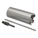 Diamant Bohrkrone Nutzlänge 180 mm Ø 82 mm SDS plus Adapter kurz mit Zentrierbohrer