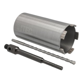 Diamant Bohrkrone Nutzlänge 180 mm Ø 92 mm SDS plus Adapter lang mit Zentrierbohrer