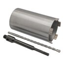 Diamant Bohrkrone Nutzlänge 180 mm Ø 102 mm SDS plus Adapter lang mit Zentrierbohrer