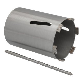 Diamant Bohrkrone M16 Aufnahme Nutzlänge 180 mm Ø 127 mm mit Zentrierbohrer