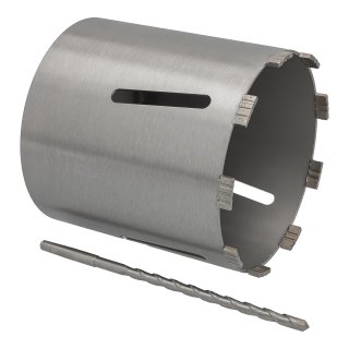Diamant Bohrkrone M16 Aufnahme Nutzlänge 180 mm Ø 182 mm mit Zentrierbohrer