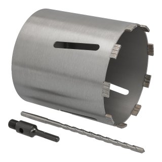 Diamant Bohrkrone Nutzlänge 180 mm Ø 182 mm SDS plus Adapter kurz mit Zentrierbohrer