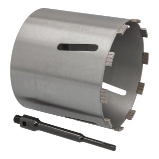 Diamant Bohrkrone Nutzlänge 180 mm Ø 202 mm SDS plus Adapter lang