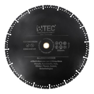 Diamanttrennscheibe ALLESSCHNEIDER Ø 350 mm Bohrung 20,00 mm