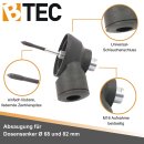 Staubabsaugung für Diamant Dosensenker Bohrkronen inkl. Zentrierbohrspitze Aufnahme M16 beidseitig