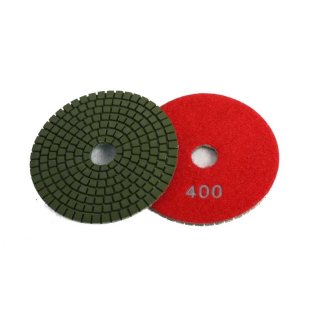 Nass-Schleifpad mit Klettverschluss K 400 / rot / Politur 100 mm