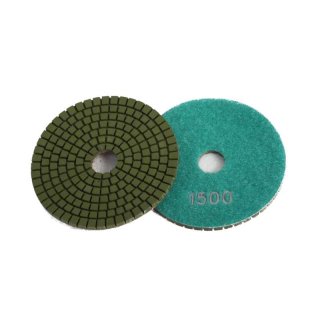 Nass-Schleifpad mit Klettverschluss K 1500 / Hellgrün / Hochglanz Politur 125 mm