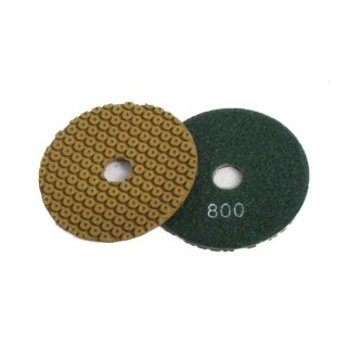 Trocken-Nass-Schleifpad 100 mm mit Klettverschluss K 800 / dunkelgrün / Politur