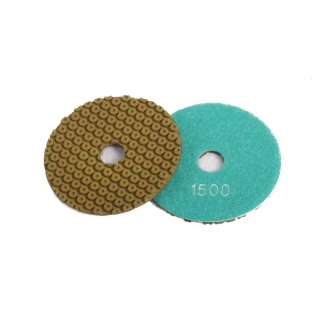 Trocken-Nass-Schleifpad 100 mm mit Klettverschluss K 1500 / Hellgrün / Hochglanz Politur