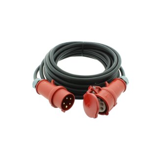 CEE Gummi Verlängerungskabel Kraftstromkabel 400V H07RN-F 5G 1,5 - 35 mm² 16A - 125A 5 - 50 Meter Länge Schutzklasse IP44 / IP67 (63A-125A)