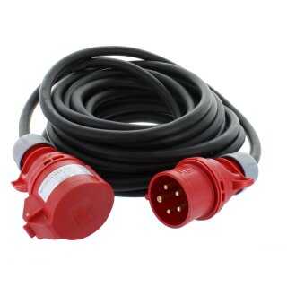 CEE Gummi Verlängerungskabel Kraftstromkabel 400V H07RN-F 5G 2,5 mm² 16A 10 Meter Länge Schutzklasse IP44